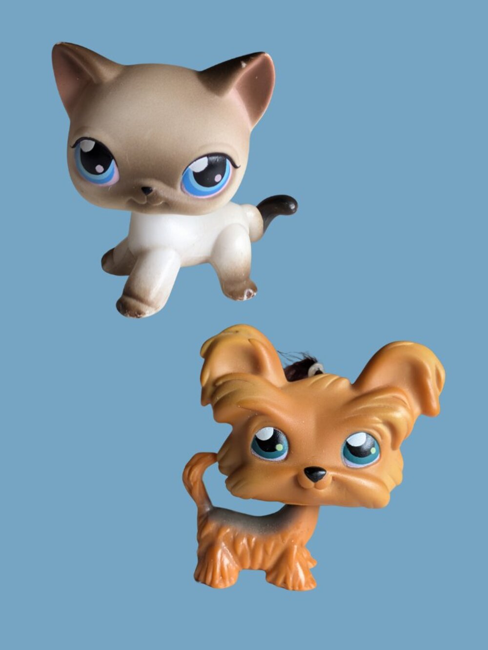 Littlest Pet Shop G2 Pet Pairs Siamese Cat #5 & Yorkie #6